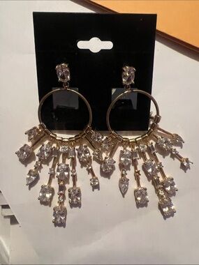 Ralph Lauren glam slam Fringe Crystal Earrings - Women Jewelry